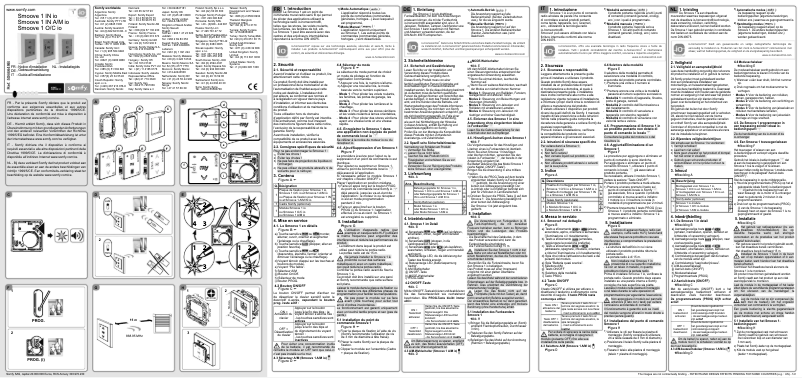 Page n°1 - Manuel utilisateur Somfy Smoove 1 IN io