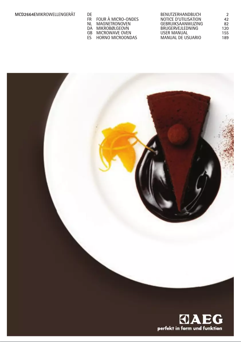 Página 1 del manual Manual de usuario AEG MCD2664E