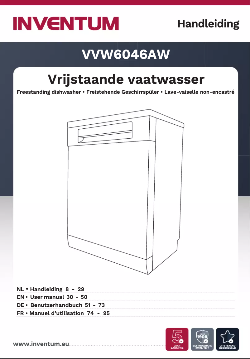 Page n°1 - Manuel utilisateur Inventum VVW6046AW