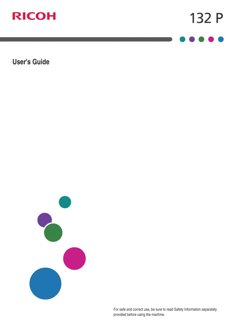 Page n°1 - Manuel utilisateur Ricoh 132 P