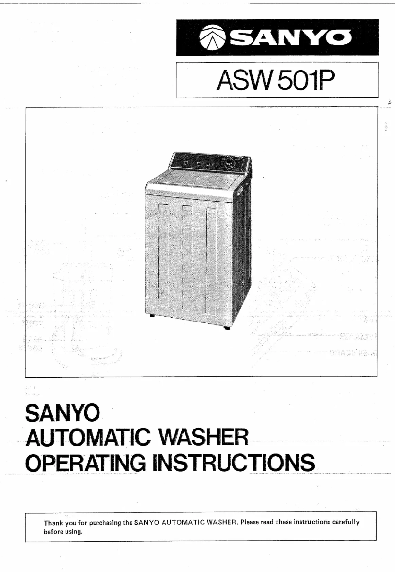 Page n°1 - Manuel utilisateur Sanyo ASW-501P