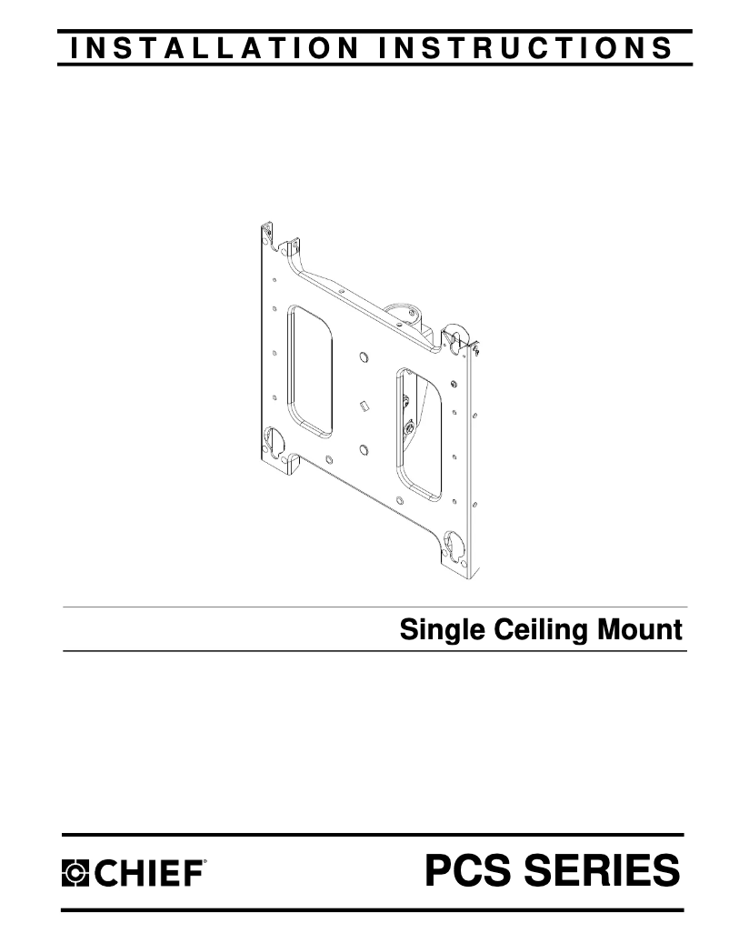 Page 1 de la notice Manuel utilisateur Chief PCS2053