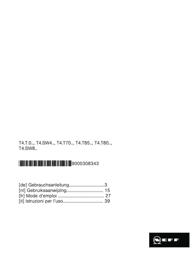 Image de la première page du manuel de l'appareil T 43T80 NO