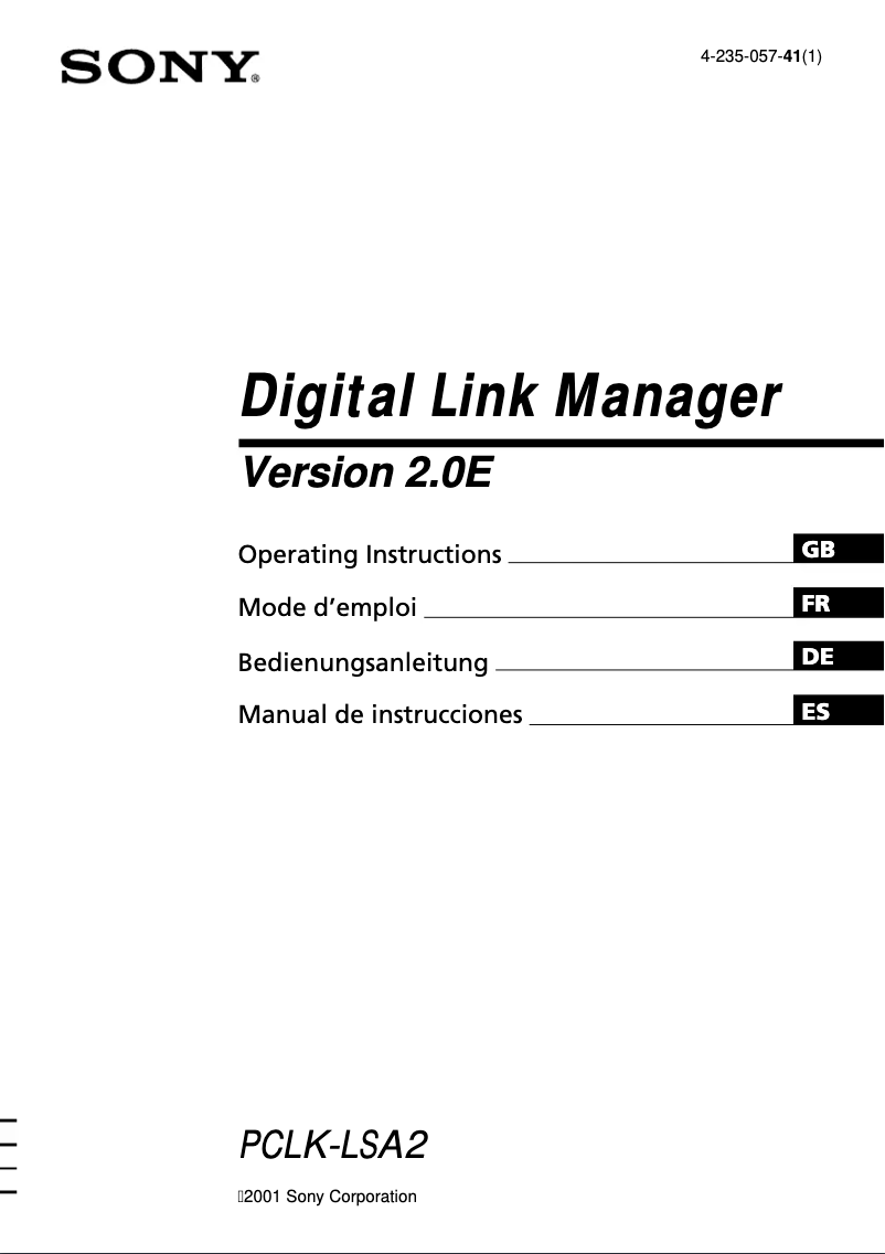 Página 1 del manual Manual de usuario Sony PCLK-LSA2