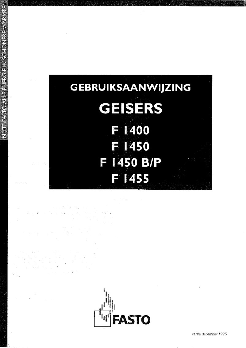 Page 1 de la notice Manuel utilisateur Nefit F 1450 B/P