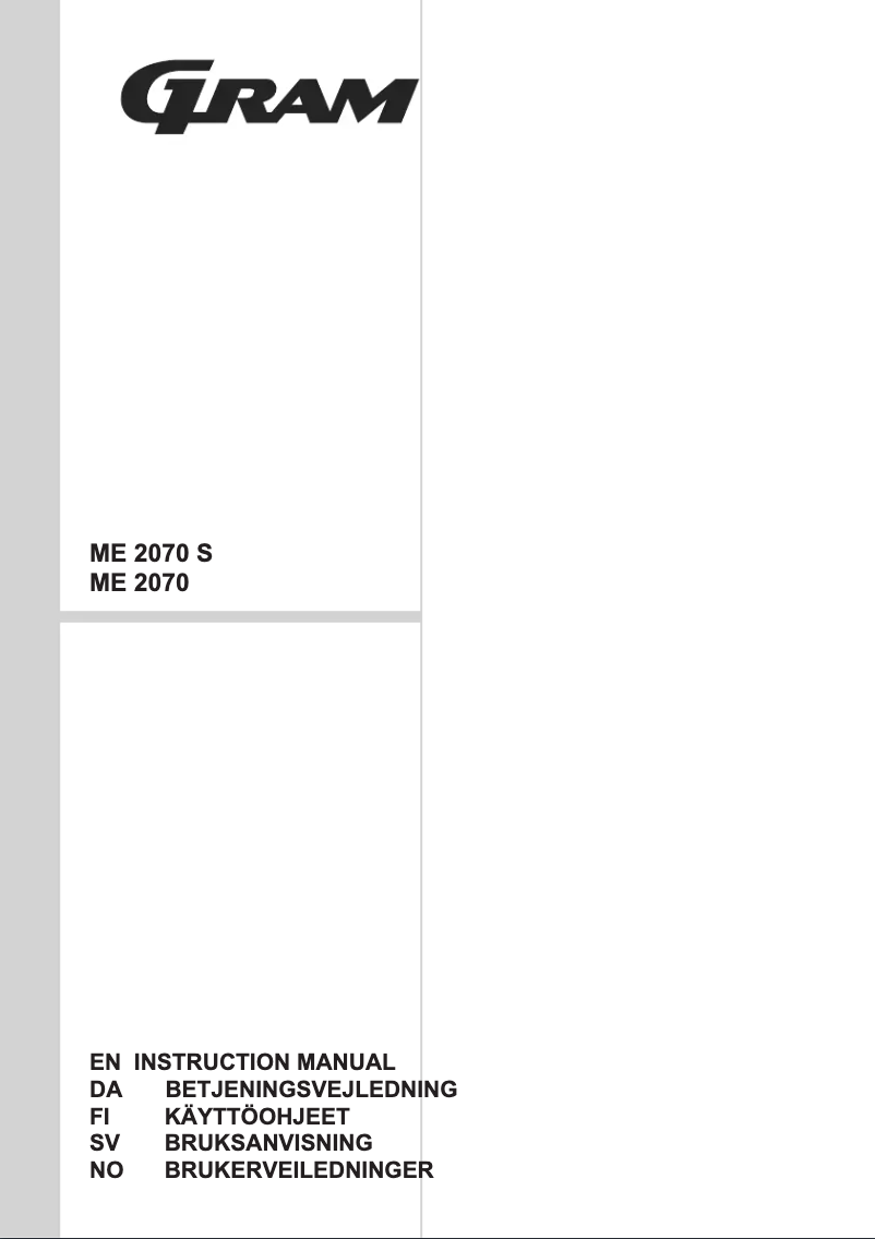 Página 1 del manual Manual de usuario Gram ME 2070 S