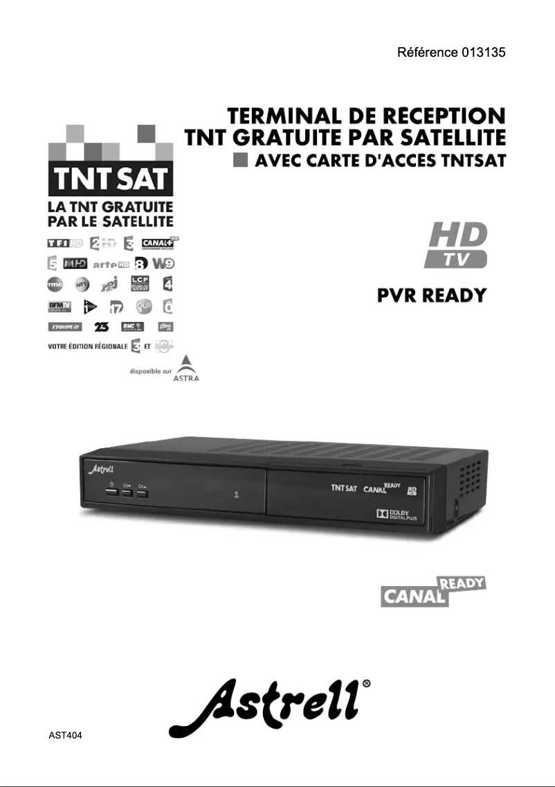 Image de la première page du manuel de l'appareil AST404 013135