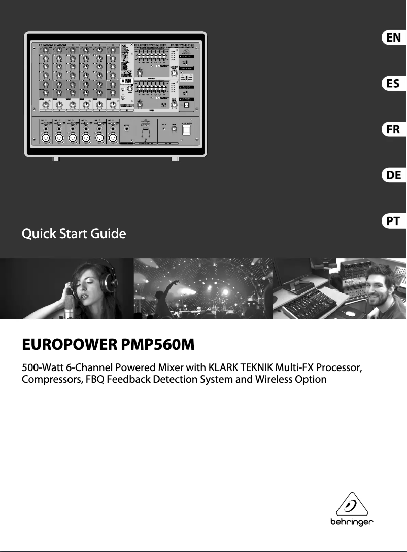 Page 1 de la notice Manuel utilisateur Behringer Europower PMP560M