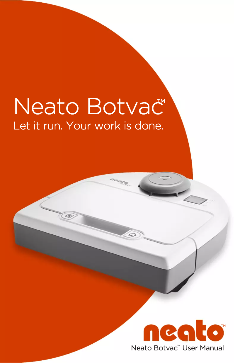 Page 1 of the manual User Manual Neato Robotics BotVac D75