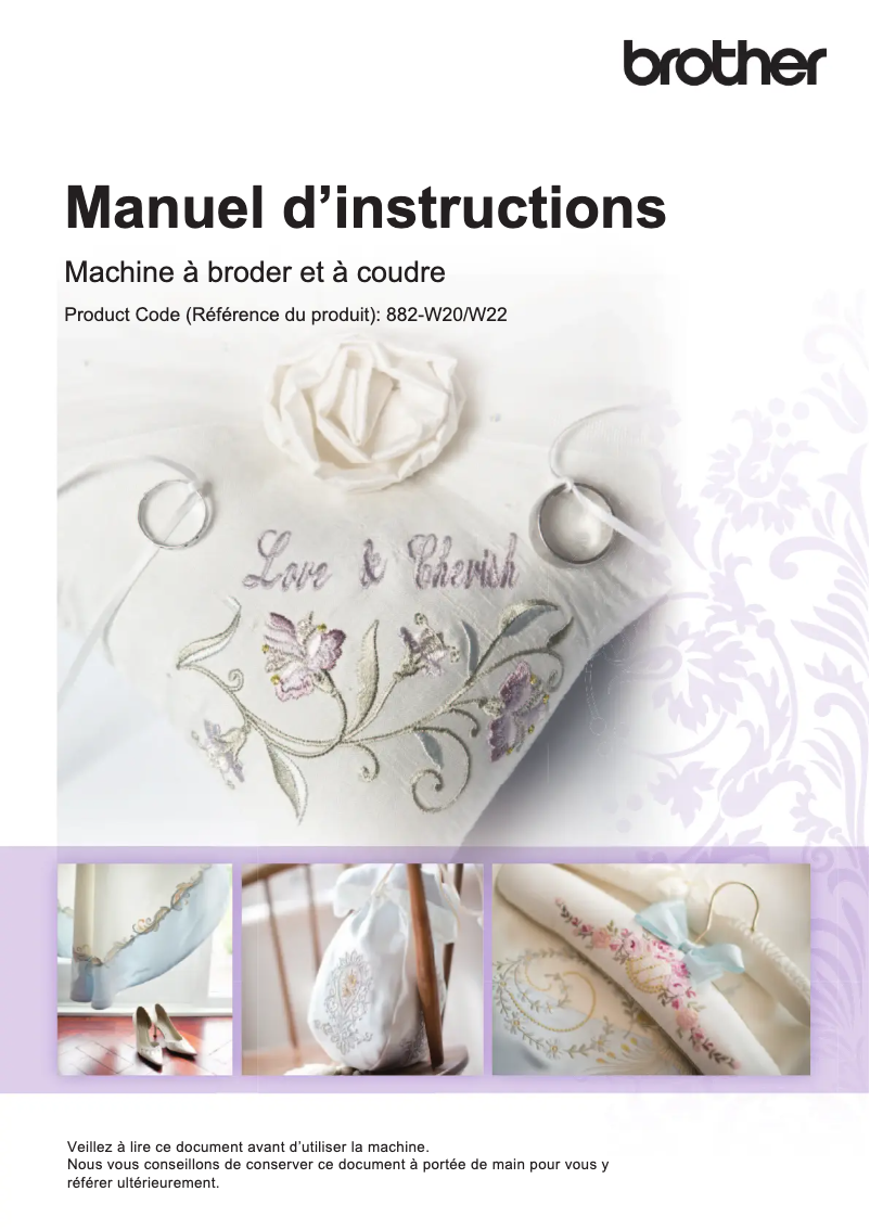 Page 1 de la notice Manuel utilisateur Brother Innov-is XV