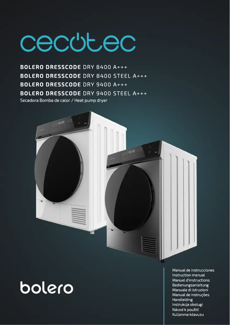 Page 1 de la notice Manuel utilisateur Cecotec Bolero DressCode Dry 8400