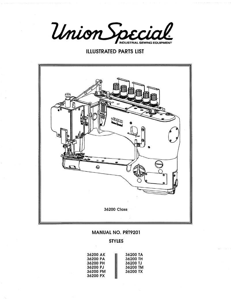 Page n°1 - Manuel utilisateur Union Special 36200PH