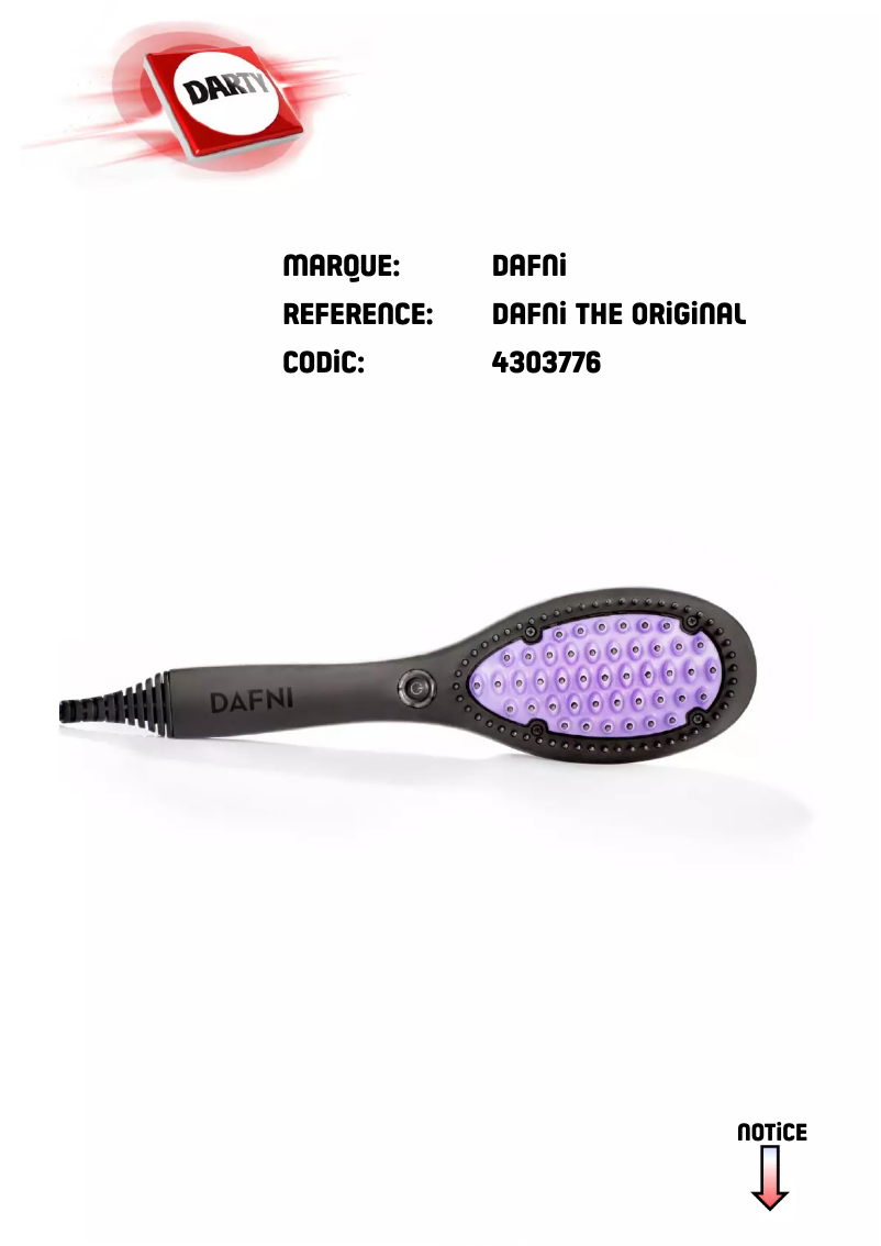 Page n°1 - Manuel utilisateur Dafni The Original