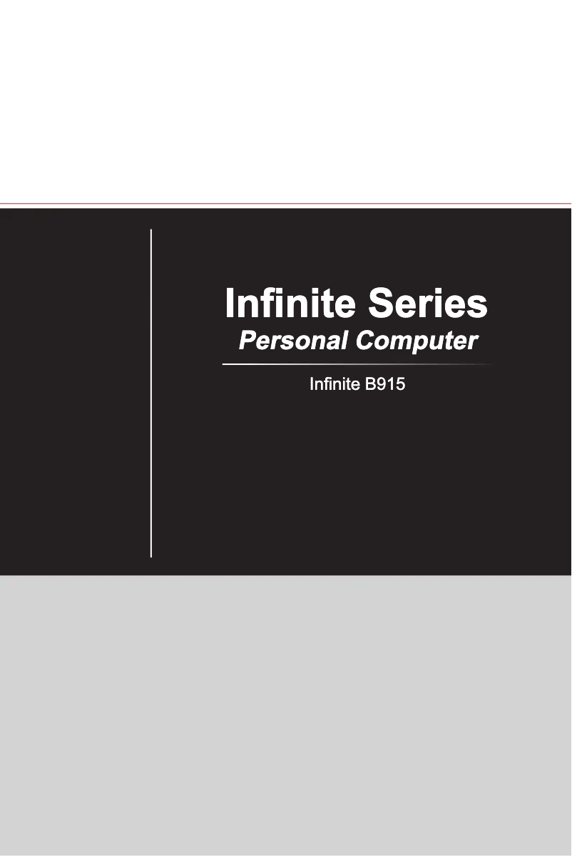 Page n°1 - Manuel utilisateur MSI Infinite 8RC-256EU