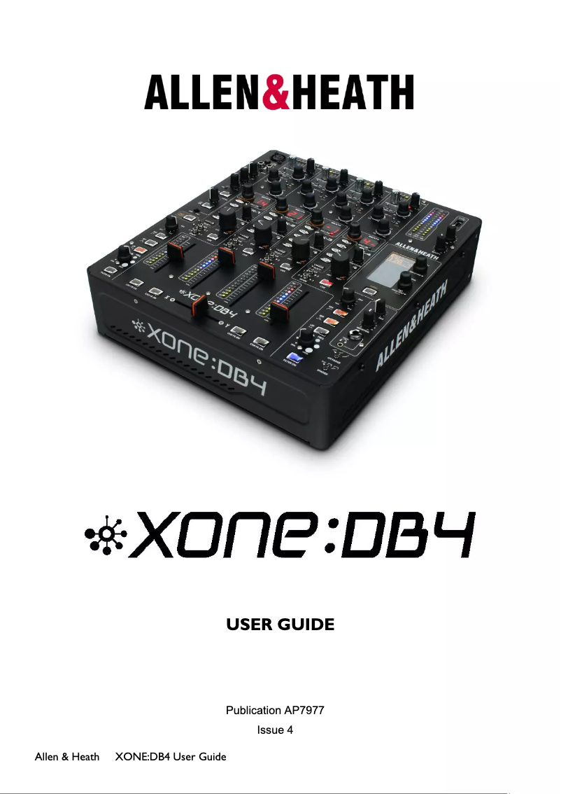 Page n°1 - Manuel utilisateur Allen & Heath XONE:DB4