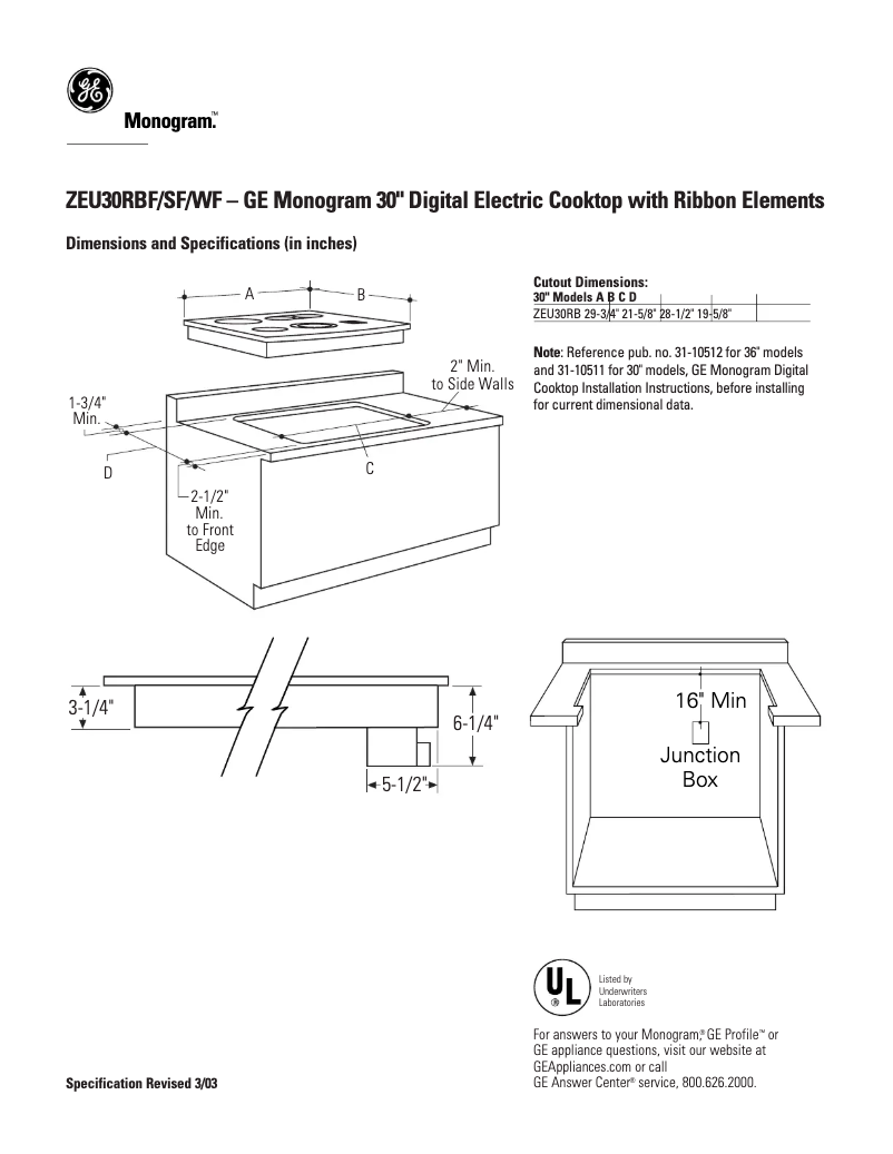 Imagen de la primera página del manual del dispositivo ZEU30RSFSS