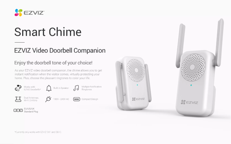 Page 1 de la notice Fiche technique EZVIZ Smart Chime