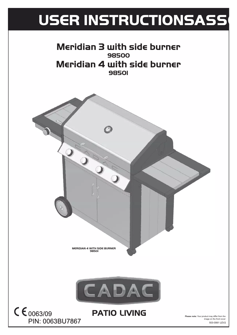 Page n°1 - Manuel utilisateur Cadac Meridian 4