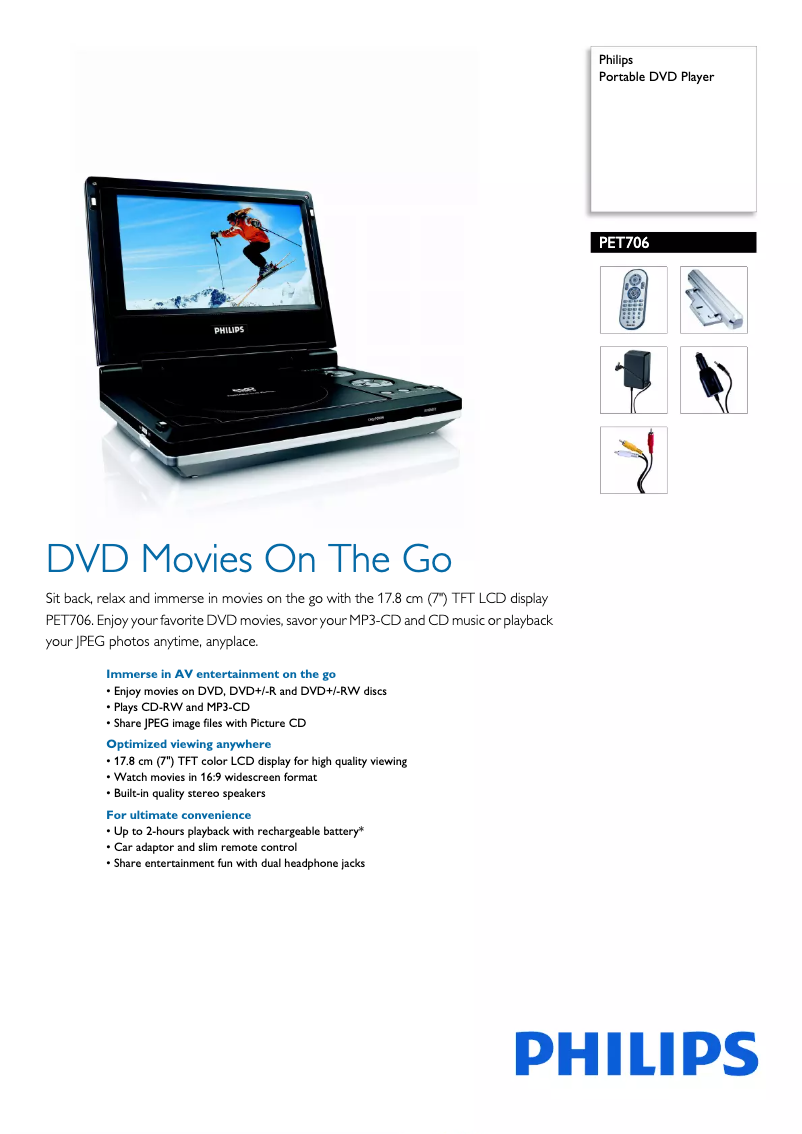 Imagen de la primera página del manual del dispositivo PET706