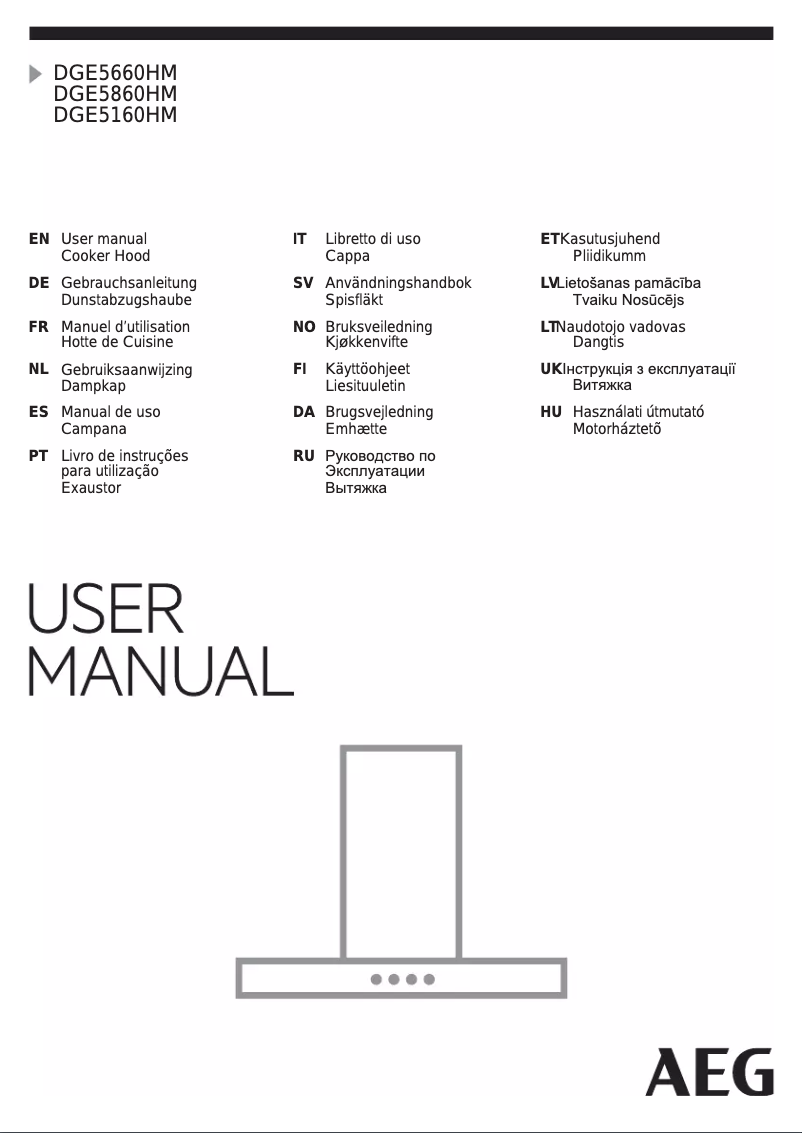Page n°1 - Manuel utilisateur AEG DGE5860HM
