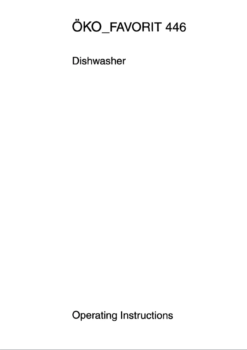 Page 1 de la notice Manuel utilisateur AEG Favorit 446 W