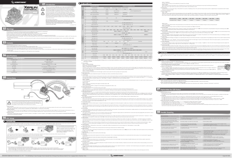 Page 1 de la notice Manuel utilisateur Hobbywing XeRun XR10 PRO DR