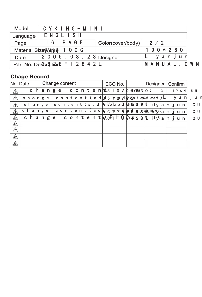 Page 1 de la notice Manuel utilisateur LG V-CA281NT