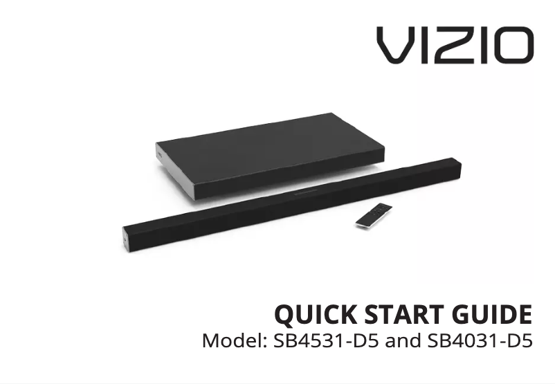 Page n°1 - Manuel utilisateur VIZIO SmartCast SB4031-D5