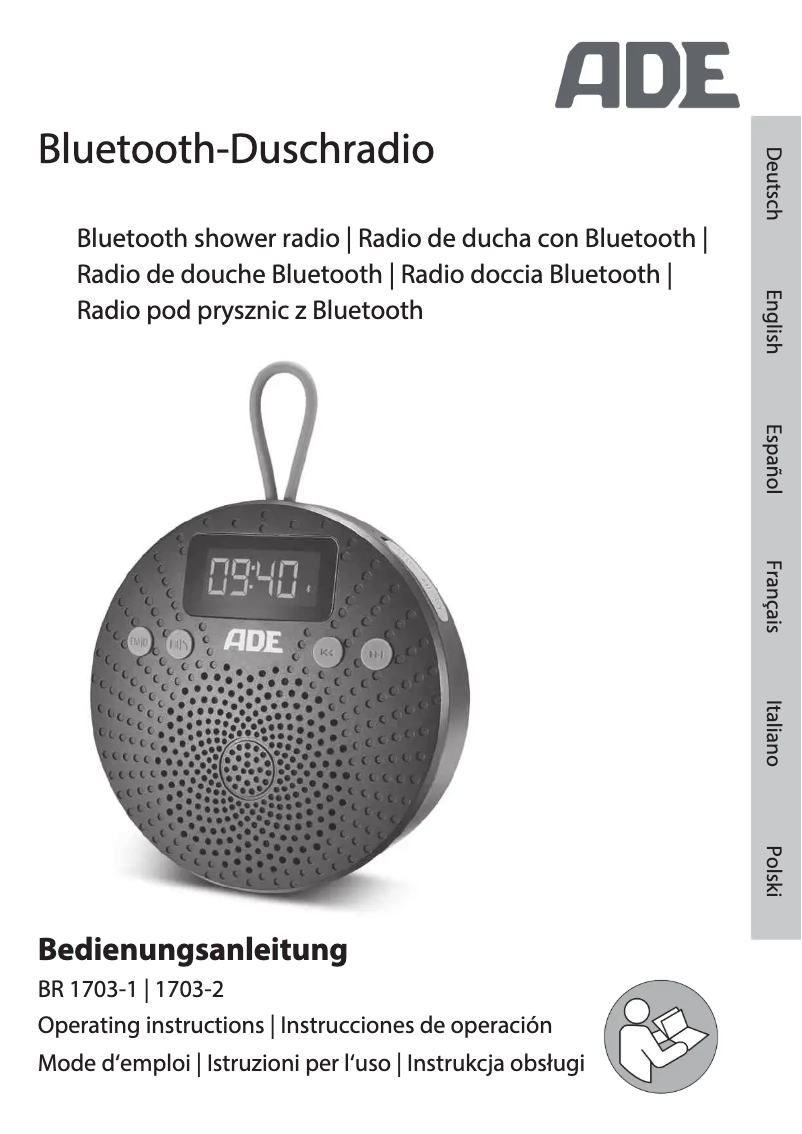 Page 1 de la notice Manuel utilisateur ADE BR 1703-1