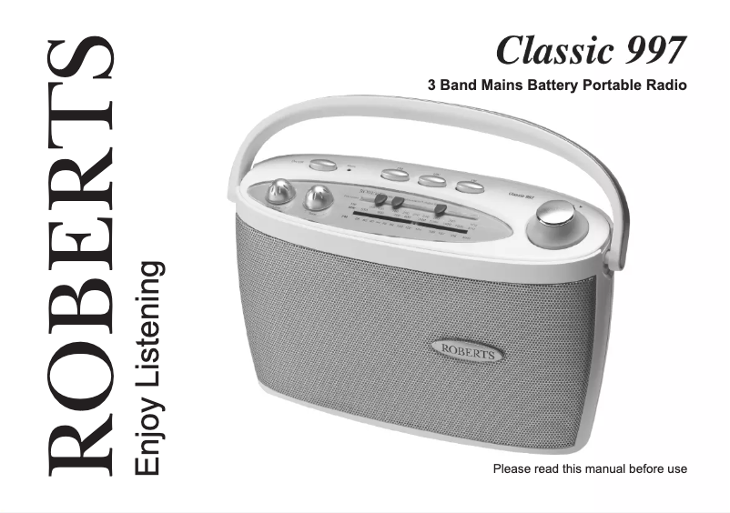 Page 1 de la notice Manuel utilisateur Roberts Classic 997