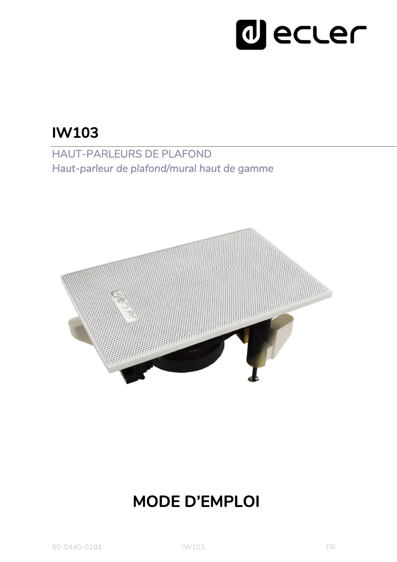 Imagen de la primera página del manual del dispositivo IW103