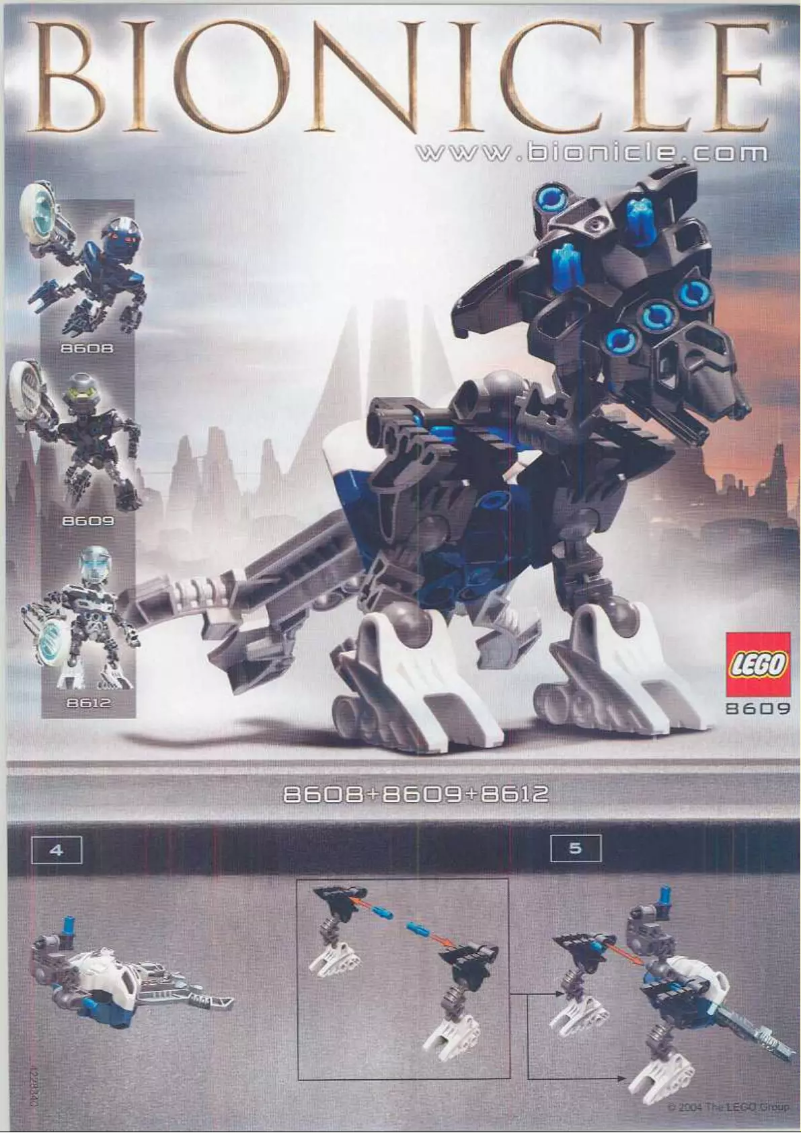 Page n°1 - Manuel utilisateur Lego Bionicle 8609