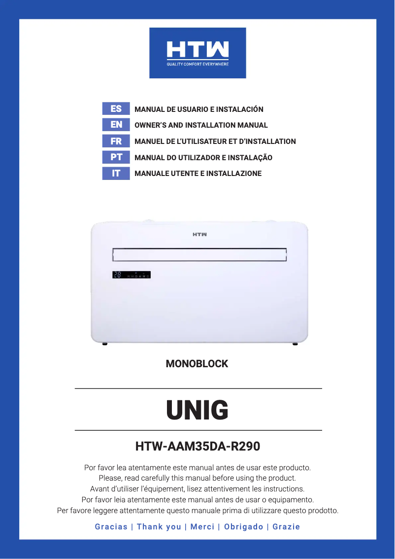 Page n°1 - Manuel utilisateur HTW UNIG