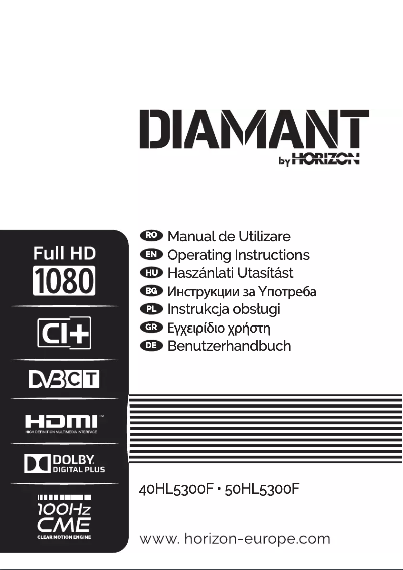 Image de la première page du manuel de l'appareil Diamant 50HL5300F