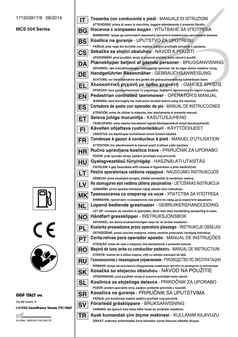 Page n°1 - Manuel utilisateur Stiga Multiclip 50 S