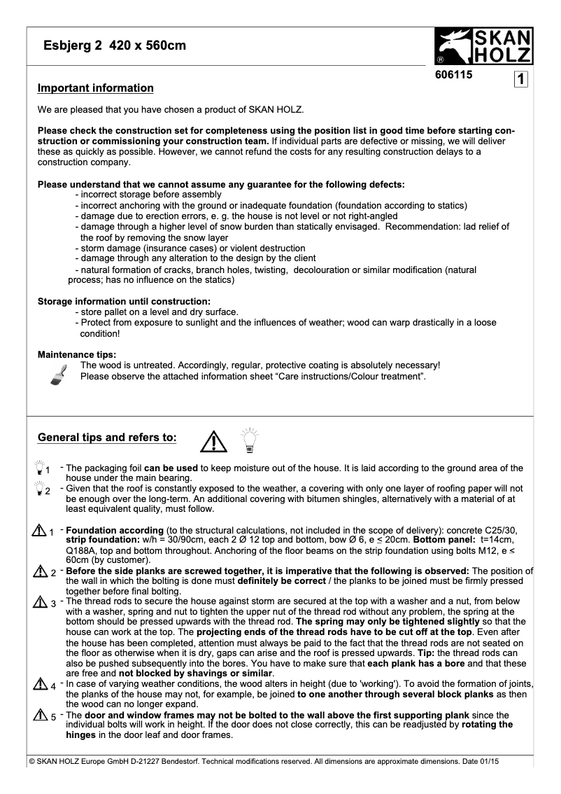 Página 1 del manual Manual de usuario Skan Holz Esbjerg 2