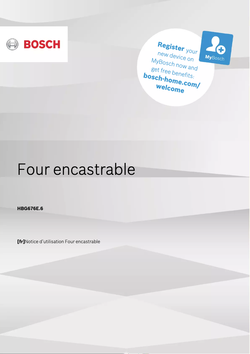 Page 1 de la notice Manuel utilisateur Bosch Serie | 8 HBG676ES6