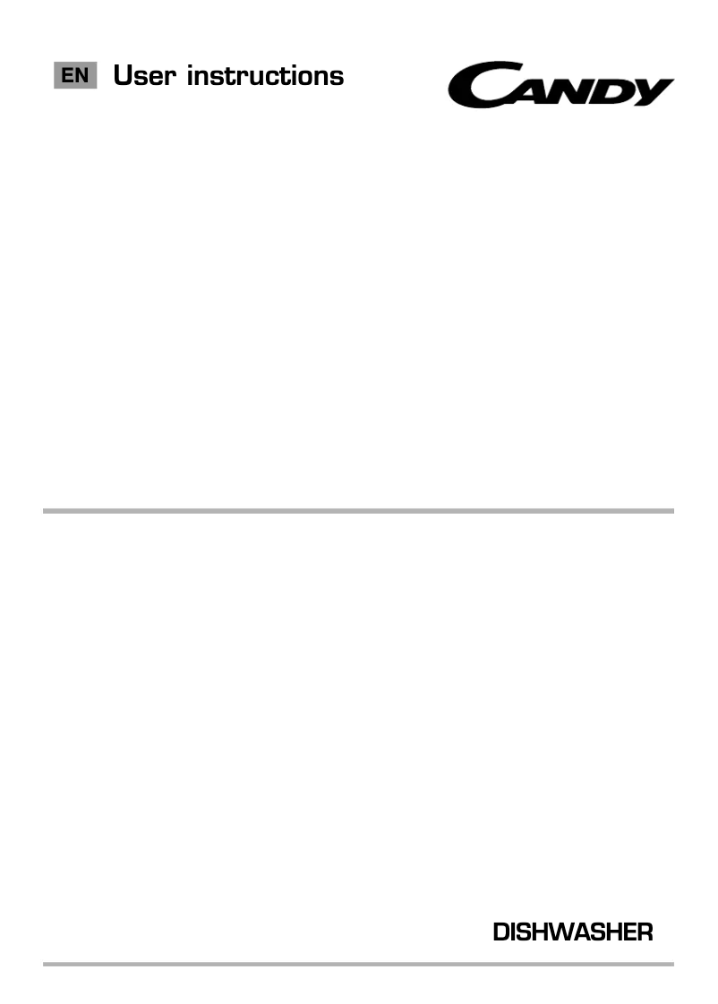 Page 1 de la notice Manuel utilisateur Candy CDP 1LS67W-80