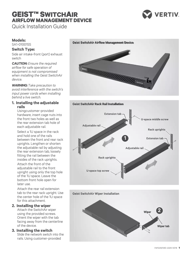 Page 1 de la notice Manuel utilisateur Emerson SA1-01001SS