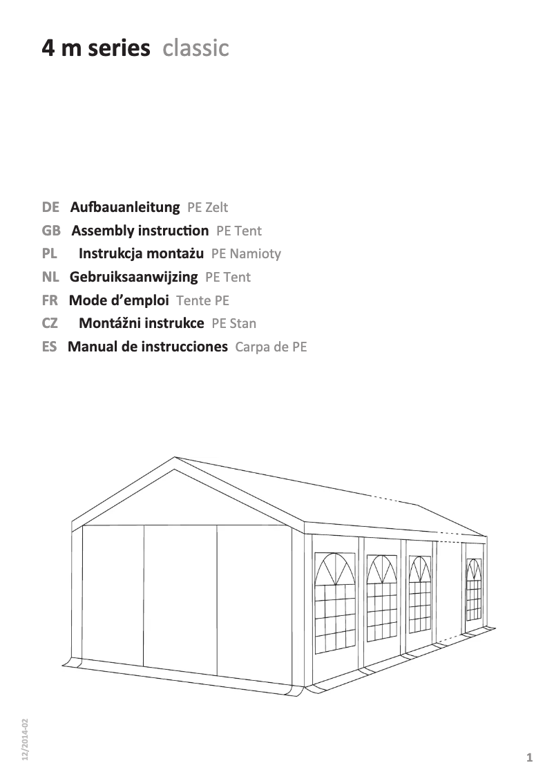 Image de la première page du manuel de l'appareil 4 m series classic