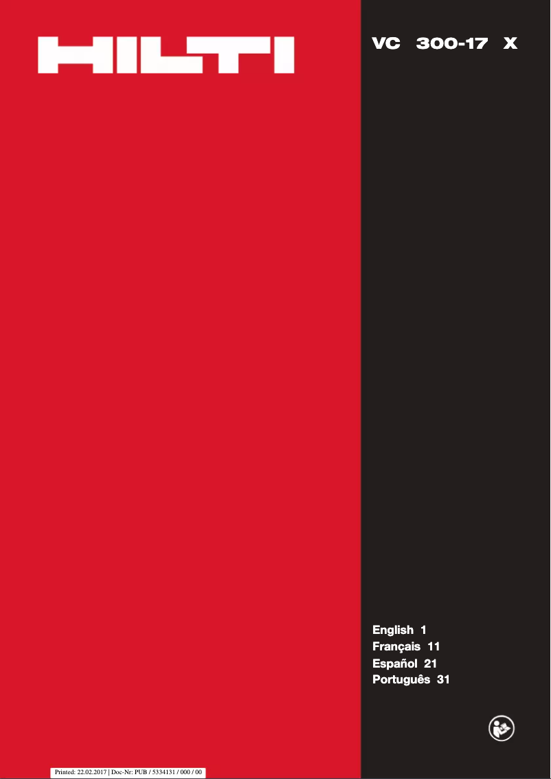 Page n°1 - Manuel utilisateur Hilti TE DRS-B