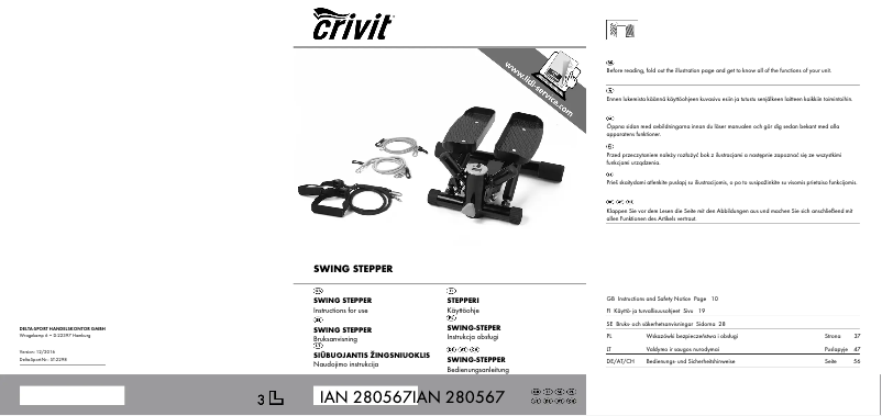 Page 1 de la notice Manuel utilisateur Crivit IAN 280567