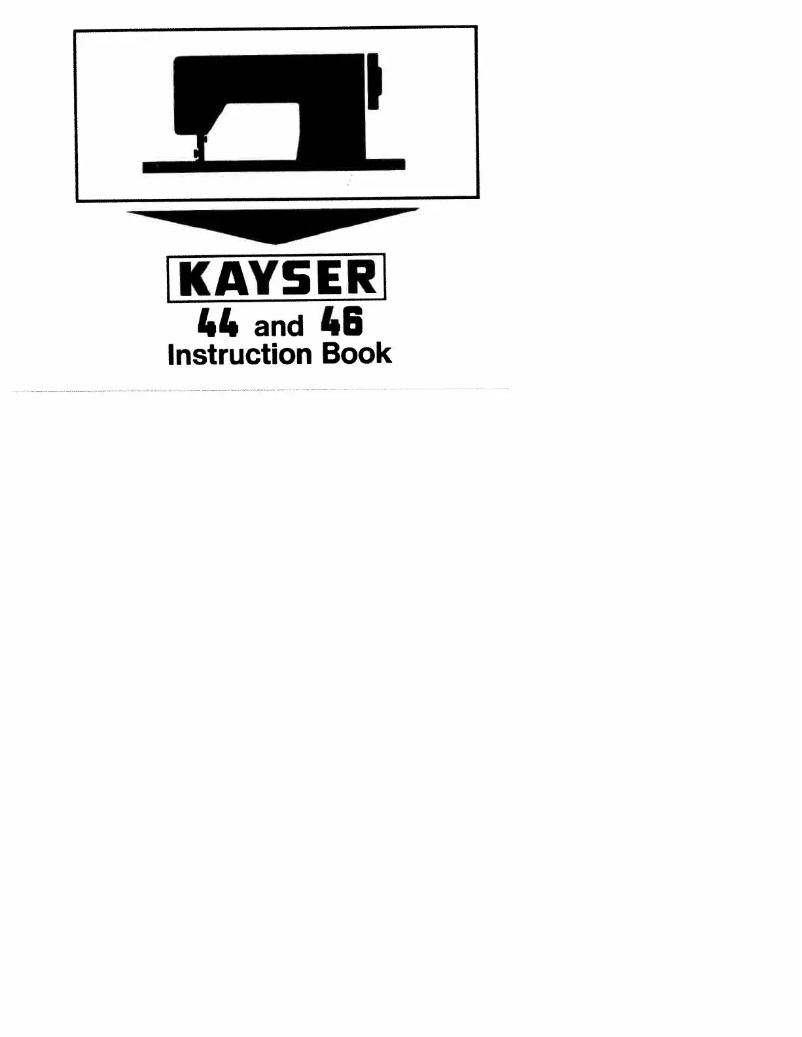Image de la première page du manuel de l'appareil kayser 46