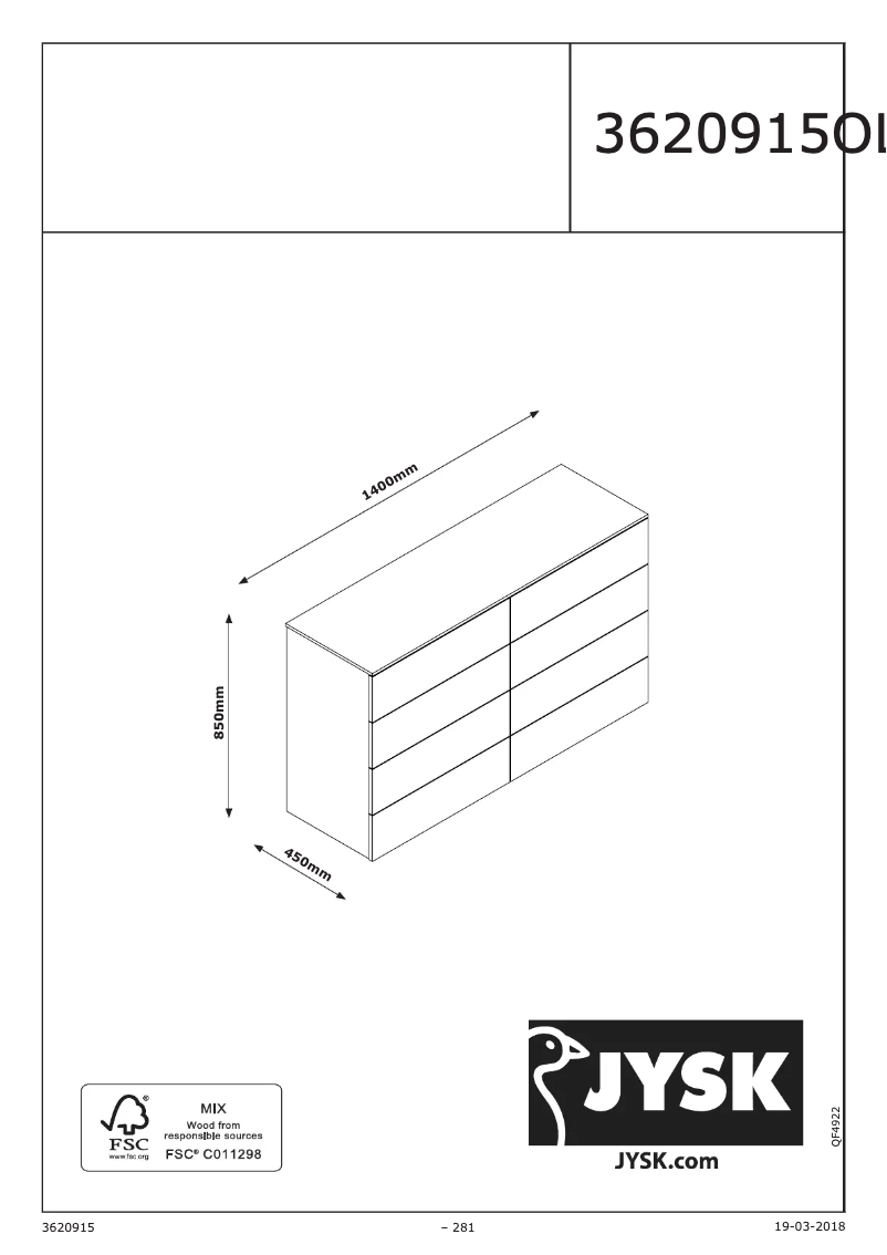 Image de la première page du manuel de l'appareil Oldrup (140x85x44)