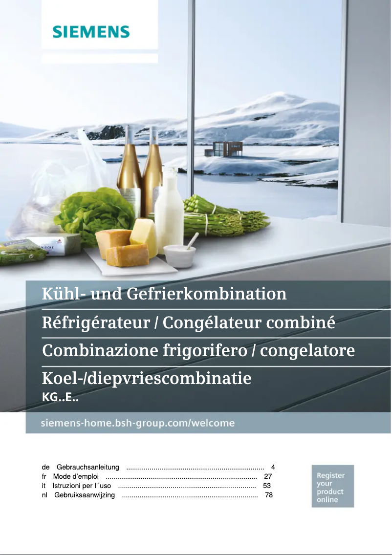 Page n°1 - Manuel utilisateur Siemens KG39E2I4A