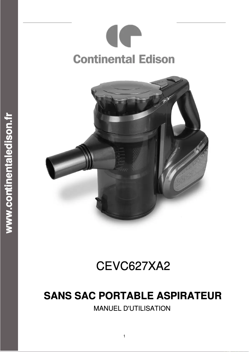 Page n°1 - Manuel utilisateur Continental Edison CEVC627XA2