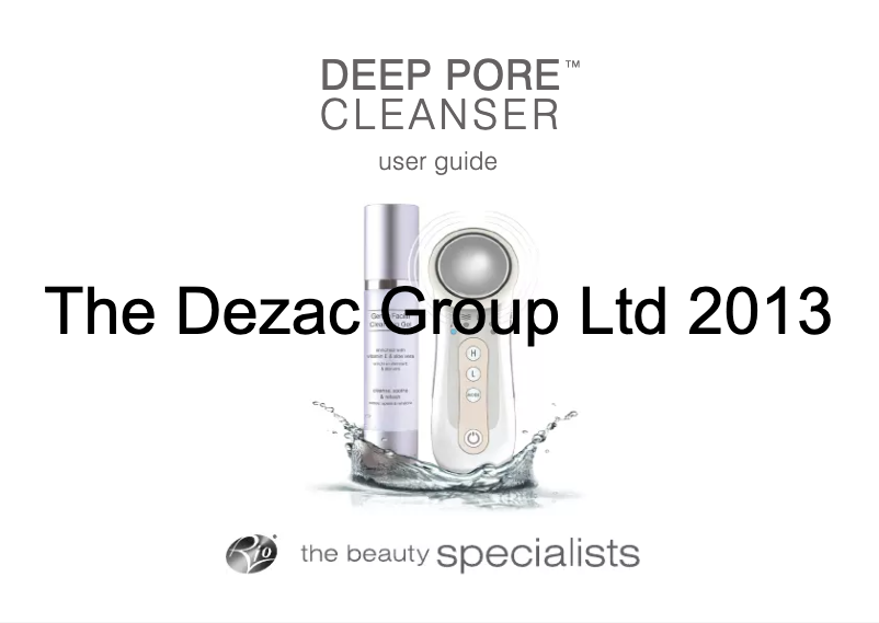 Image de la première page du manuel de l'appareil Deep Pore Cleanser CESO2