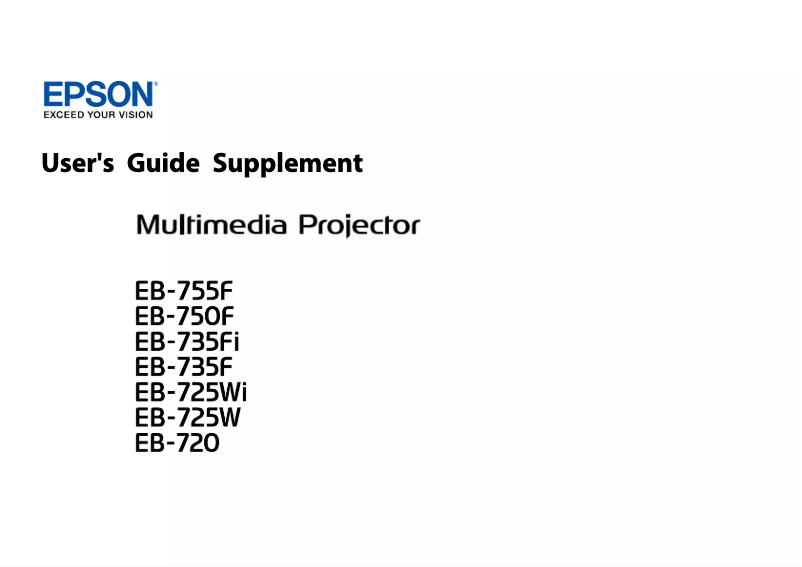 Page 1 de la notice Manuel utilisateur Epson EB-735F