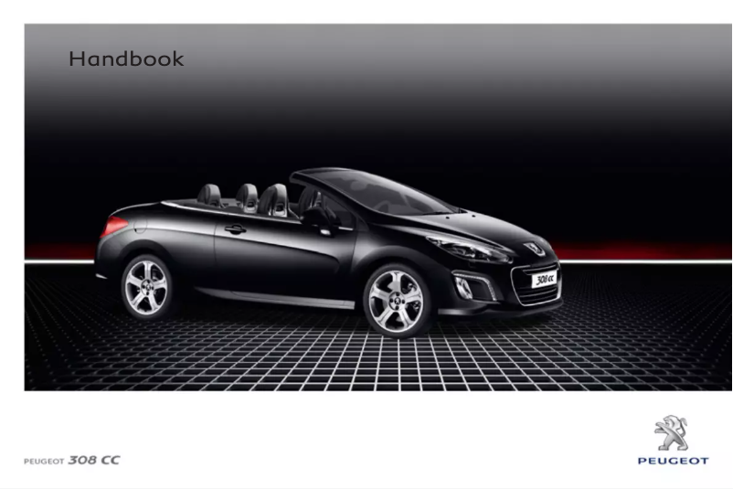 Page 1 de la notice Manuel utilisateur Peugeot 308 CC (2011)
