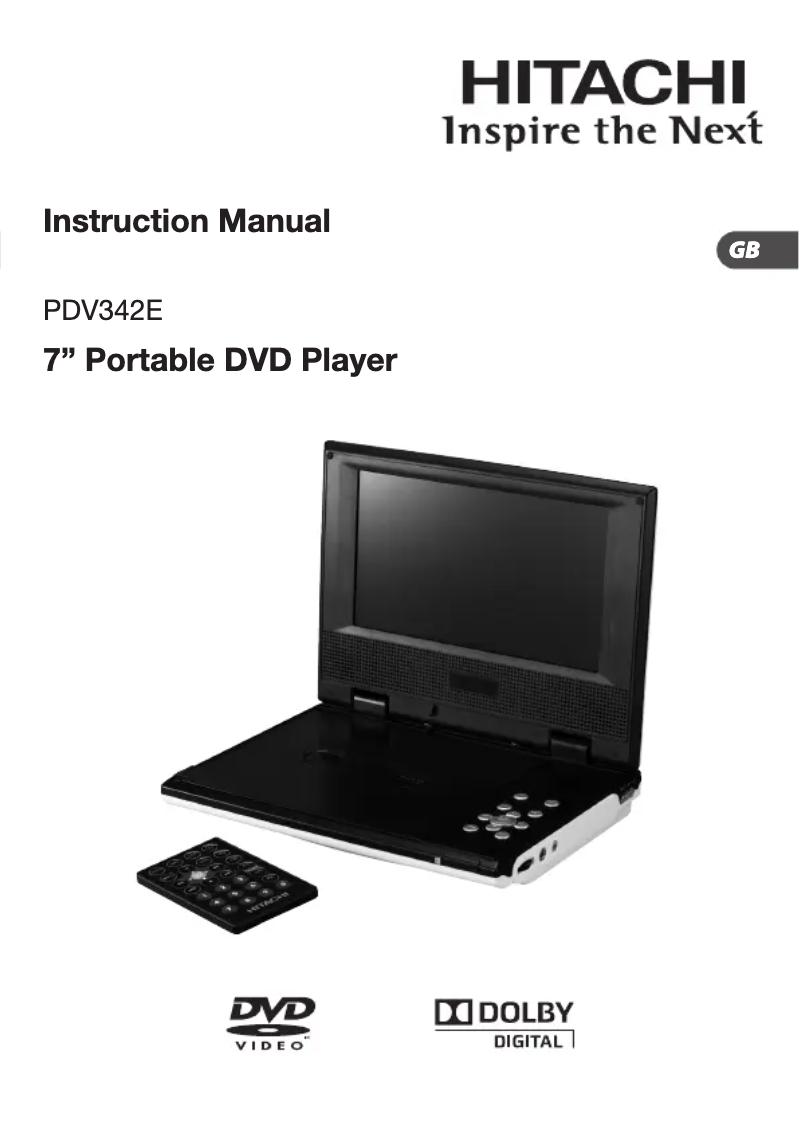 Image de la première page du manuel de l'appareil PDV342E